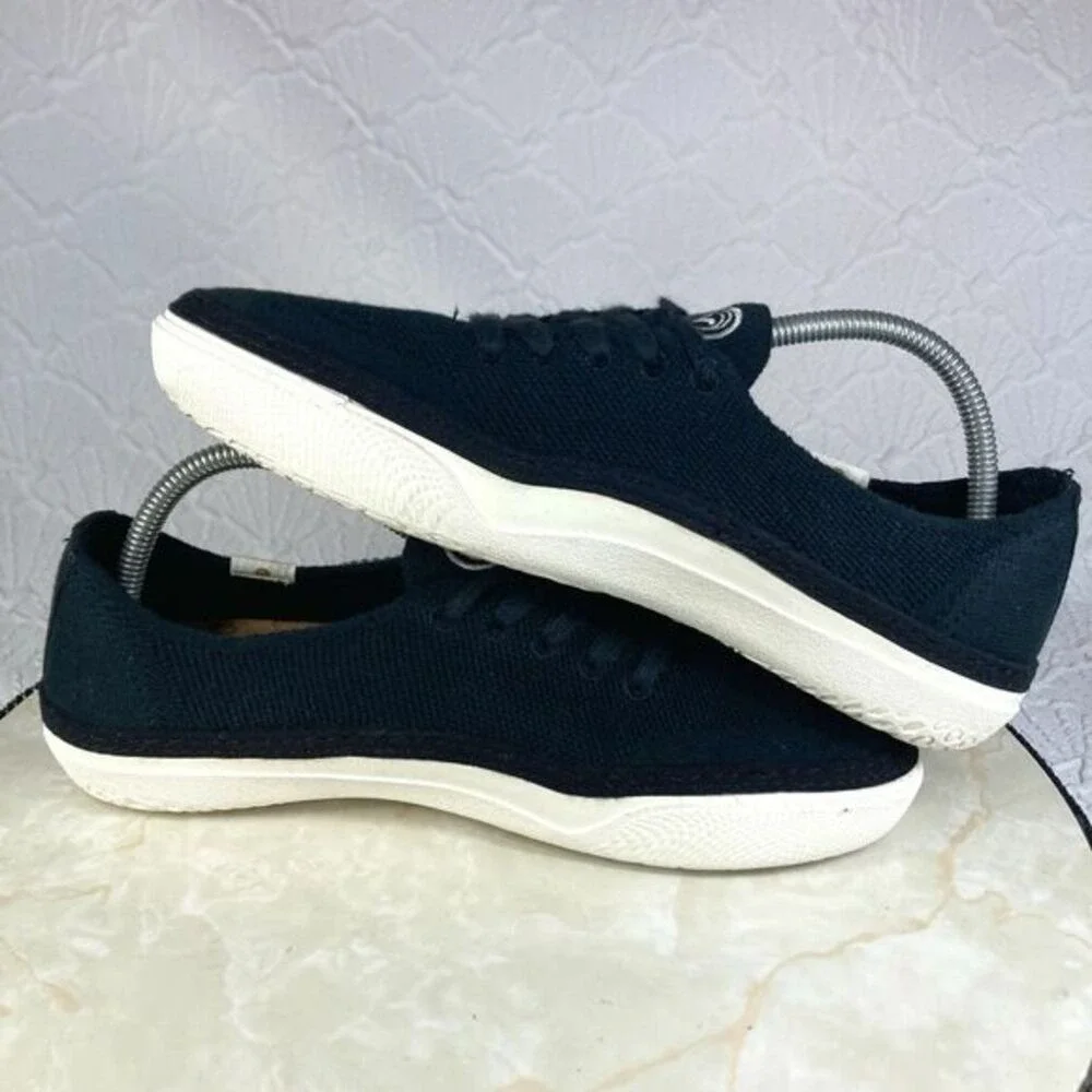 Vans Ecocush Circle Vee Lace-up Shoes Womens Sz 10 Black Low Top Casual Sneakers